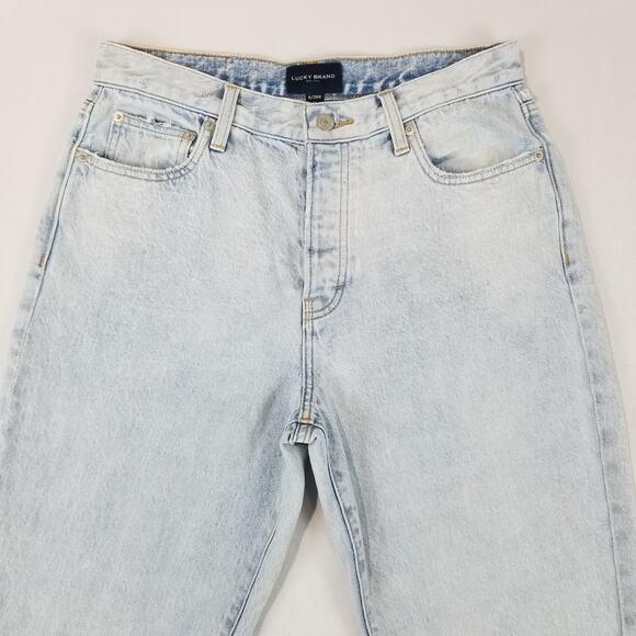 Lucky Brand Jeans Womens 6 28R Light Wash Drew Mom High Rise Tapered Denim Pants - Picture 4 of 15